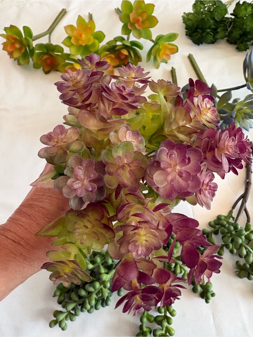 Artificial Succulent Branches  19 pieces, 5 Varieties
